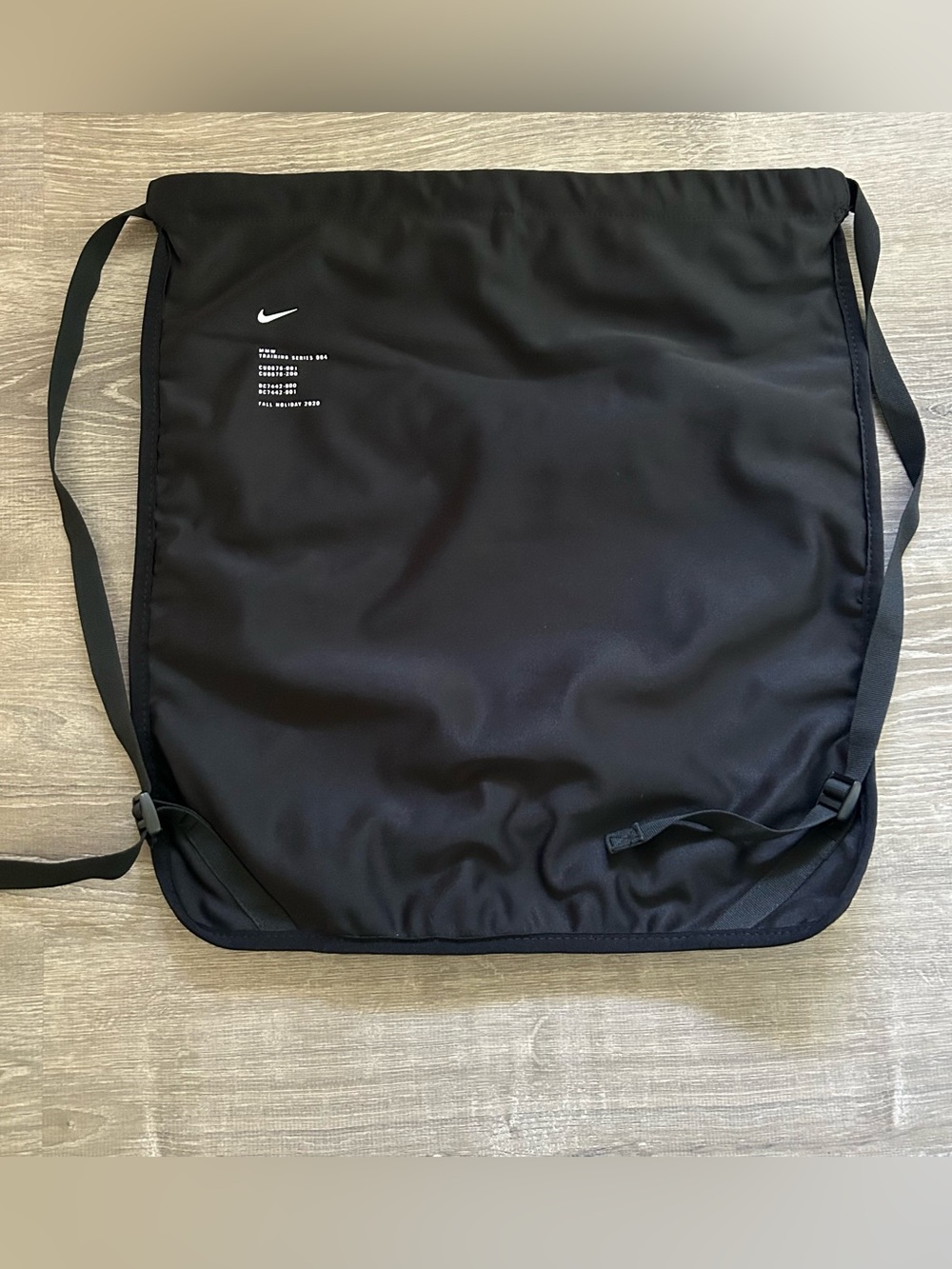 Nike MMW Logo Drawstring Black Backpack